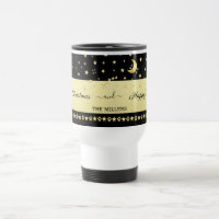 Gold shiny Christmas stars, paws on gold & black