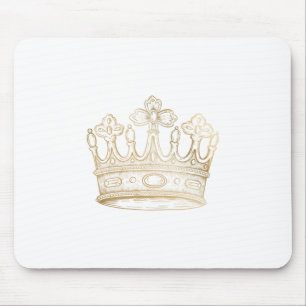 Gold Shiny Crown Mouse Mat