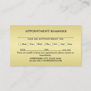 Gold Shiny Dog Paw on black Pet Grooming Service Appointment Card