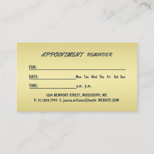  Gold Shiny Dog Paw on black Pet Grooming Service  Appointment Card