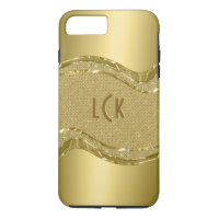Gold Shiny Look With Faux Diamonds Pattern