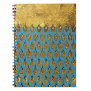 Gold Shiny Princess Mermaid Glitter Scales Notebook