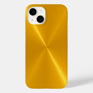 Gold Shiny Stainless Steel Metal Case-Mate iPhone 14 Case