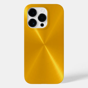 Gold Shiny Stainless Steel Metal Case-Mate iPhone 14 Pro Case