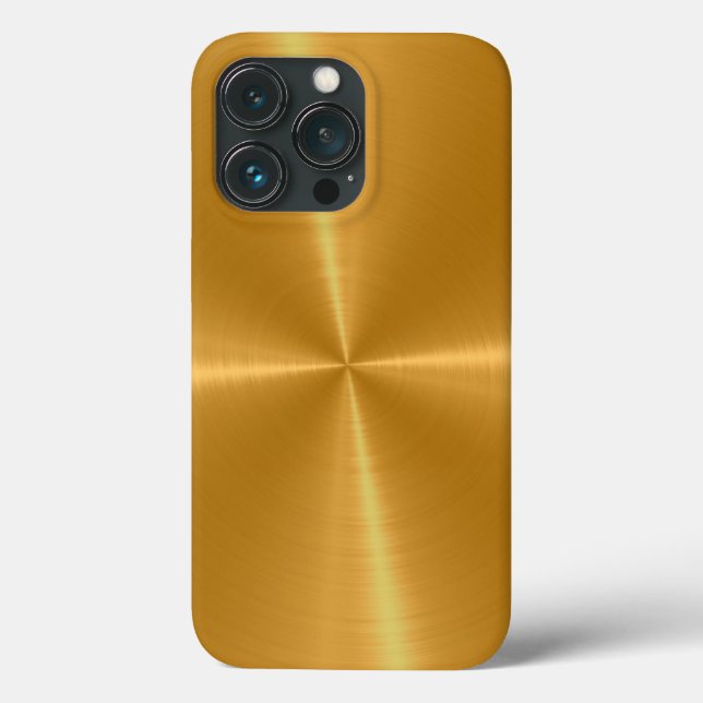 Gold Shiny Stainless Steel Metal Case-Mate iPhone  Case (Back)