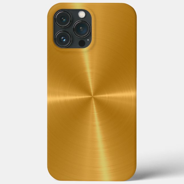 Gold Shiny Stainless Steel Metal Case-Mate iPhone Case (Back)