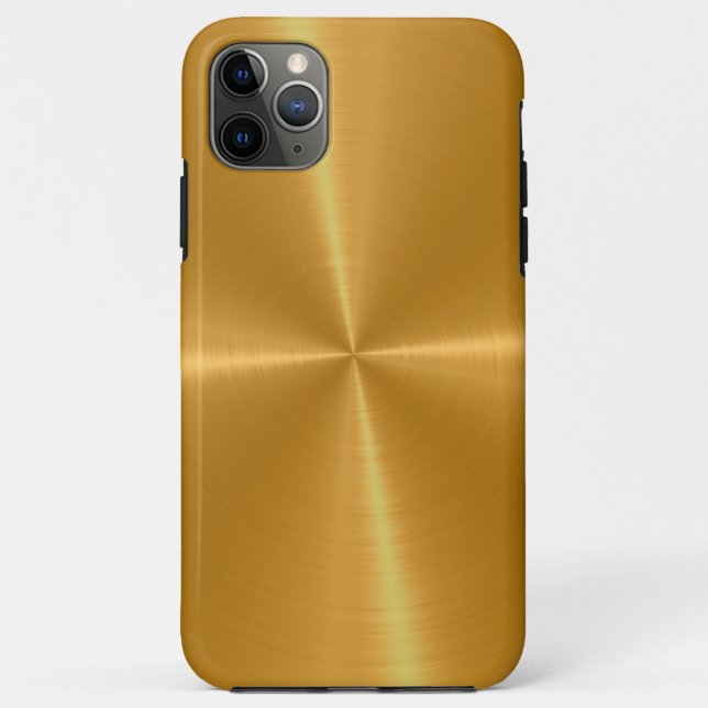 Gold Shiny Stainless Steel Metal Case-Mate iPhone Case (Back)