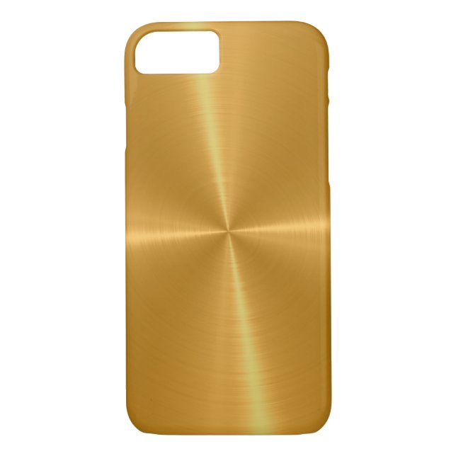 Gold Shiny Stainless Steel Metal Case-Mate iPhone Case (Back)