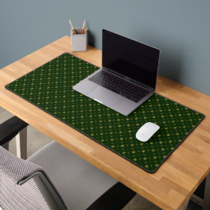 Gold Ship Wheel Desk Mat