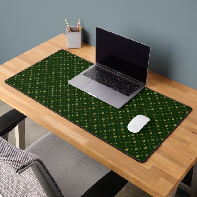 Gold Ship Wheel  Desk Mat (Office 2)