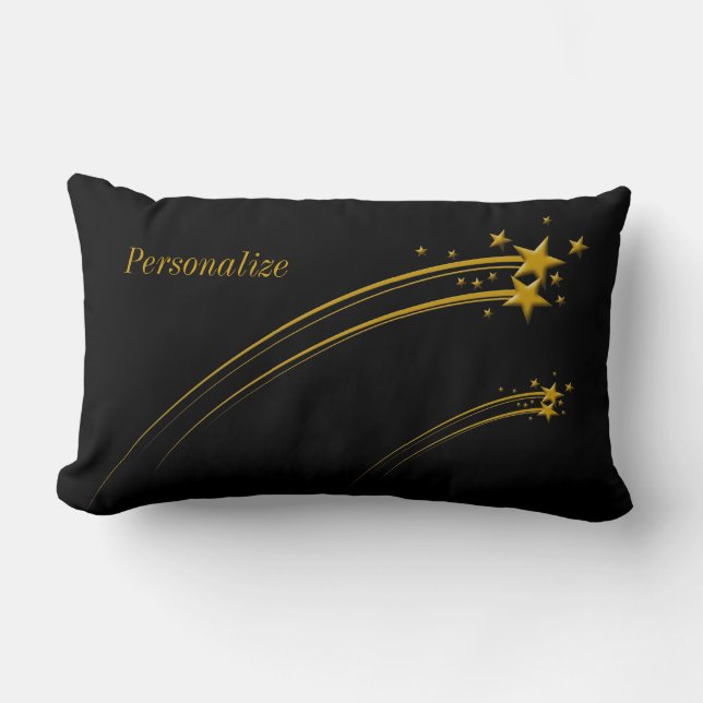 Gold Shooting Stars Lumbar Cushion (Front)