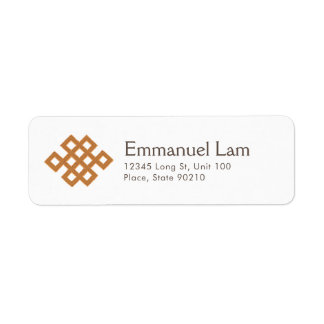 Gold Sign Return Address Label