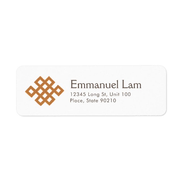 Gold Sign Return Address Label (Front)