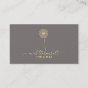Gold Signature Dandelion Business Card