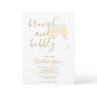 Gold Signature Script Brunch Bubbly Bridal Shower
