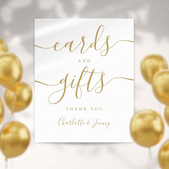 Gold Signature Script Cards And Gifts Sign (Creator Uploaded)