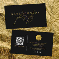 Gold Signature Script QR Code Social Media