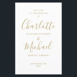 Gold Signature Script Wedding Program<br><div class="desc">Gold signature script wedding program featuring chic modern typography,  this stylish wedding program can be personalised with your special wedding day information. Designed by Thisisnotme©</div>