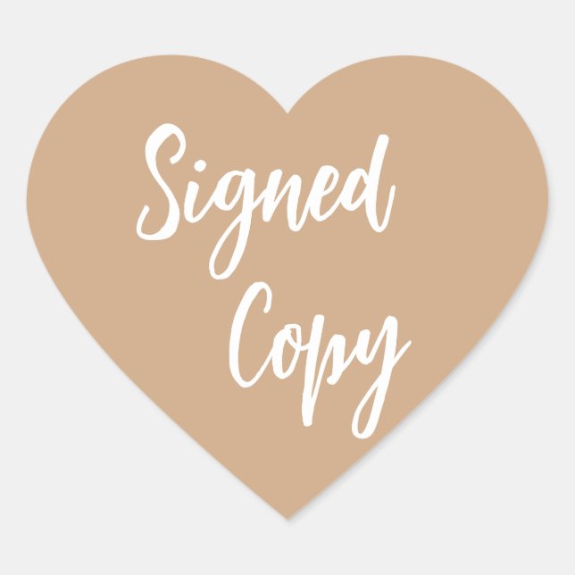 Gold Signed copy Heart Sticker (Front)