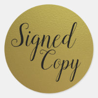 Gold Signed Copy Writer Author Typography