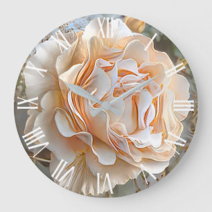 Gold Silk Unique Rose Art Dream Large Clock