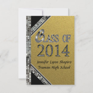 Gold & Silver 2014 Graduation Invitations