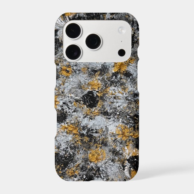 Gold, silver and black - handmade artwork  (Back)