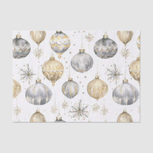 Gold Silver Black Christmas Vintage Ornaments Tissue Paper