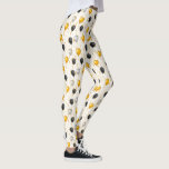 Gold Silver Black Party Balloons Confetti Glitter Leggings<br><div class="desc">Put on your party pants! Super fun leggings featuring a pattern of Gold,  Silver and Black Balloons sprinkled with faux glitter and confetti.. Perfect for celebrating someone's birthday,  New Years,  working out or everyday fun wear.</div>