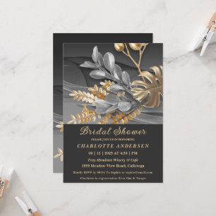 Gold & Silver Botanical Bridal Shower Invitation
