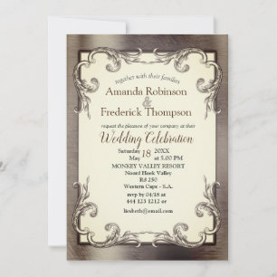 Gold, Silver & Brass Vintage Invitation