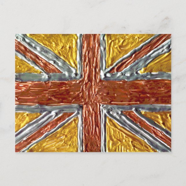 Gold Silver Bronze London British Flag Sports Postcard (Front)