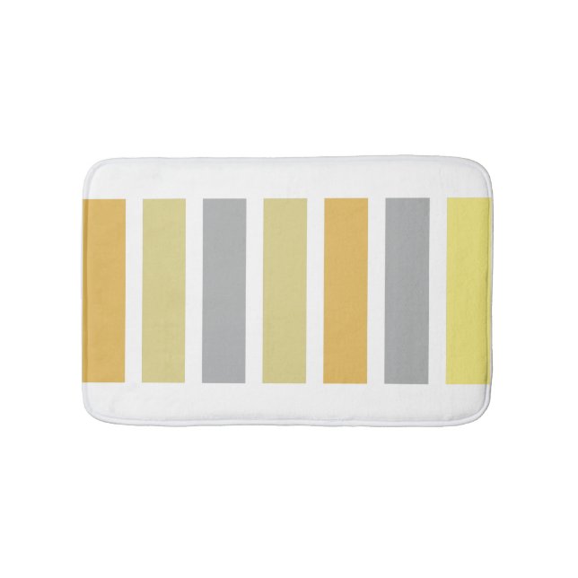 Gold Silver Bronze Metal Hues Bath Mat (Front)