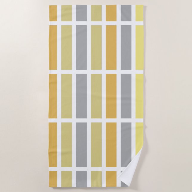 Gold Silver Bronze Metal Hues Beach Towel (Front)