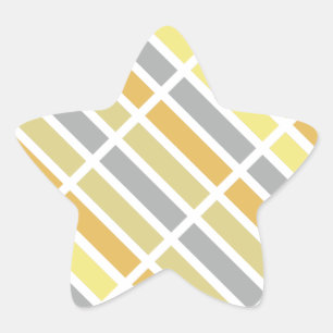 Gold Silver Bronze Metal Hues Star Sticker