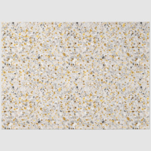 Gold, Silver, Grey Terrazzo Pattern Tissue Paper