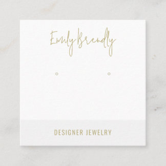 Gold Silver Jewellery Earring Display Business Car Square Business Card