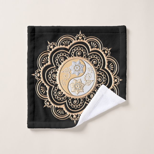 Gold & Silver Mandala Wash Cloth (Wash Cloth)