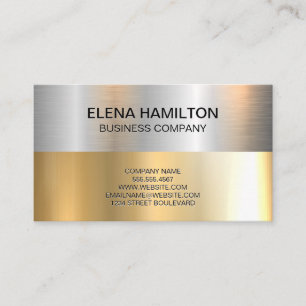 Gold Silver Metallic Shine Business Card