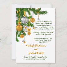 Gold & Silver Ornaments on Branches Wedding