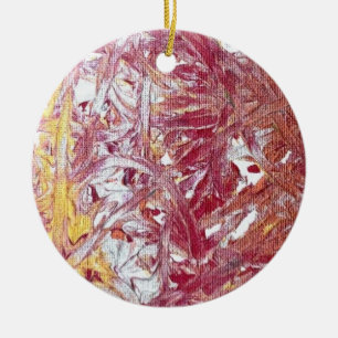 Gold, Silver, Red, Rose Gold, Marble Artwork Ceramic Tree Decoration