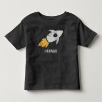 Gold Silver Rocket Outer Space Kids Personalised