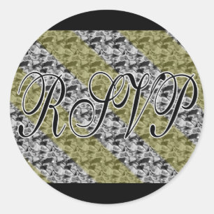 Gold & Silver RSVP Stickers / Envelope Seals