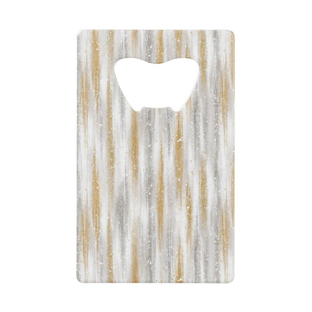 Gold Silver Stripes Confetti New Year Celebration (Front)