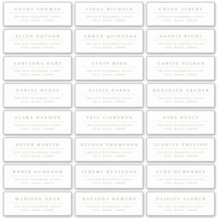 Gold Simple elegant wedding guest address label
