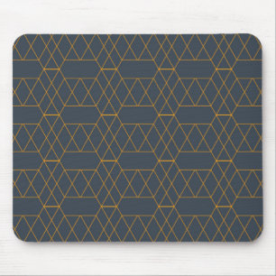 Gold, simple, modern, cool, trendy lines geometric mouse mat