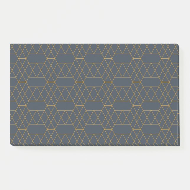 Gold, simple, modern, cool, trendy lines geometric post-it notes (Front)