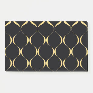 Gold, simple, modern, luxurious wavy graphic post-it notes