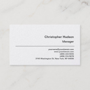 Gold Simple Plain Manager Business Card