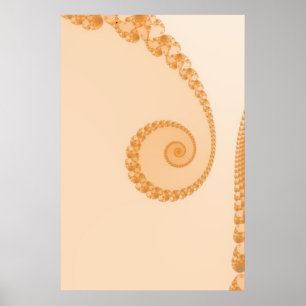 Gold Simple Spiral Poster